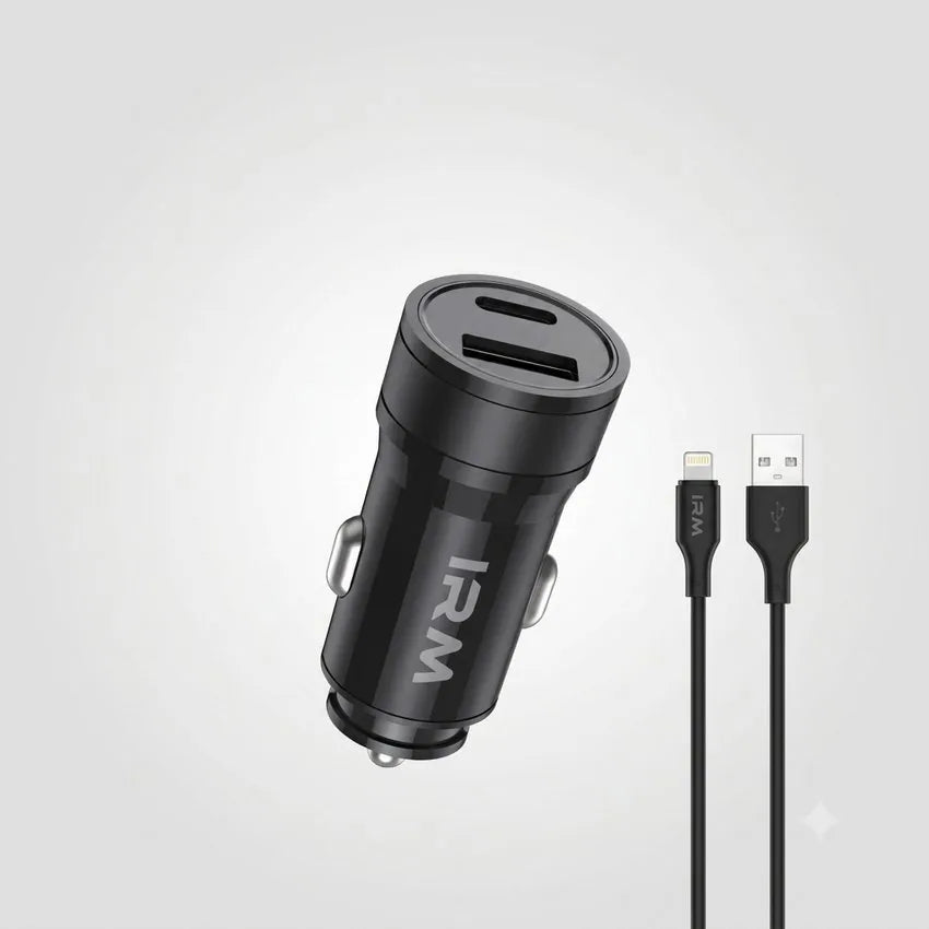 Cargador 18w de Celular Para Auto Ir07 IRM Con Cable Tipo C