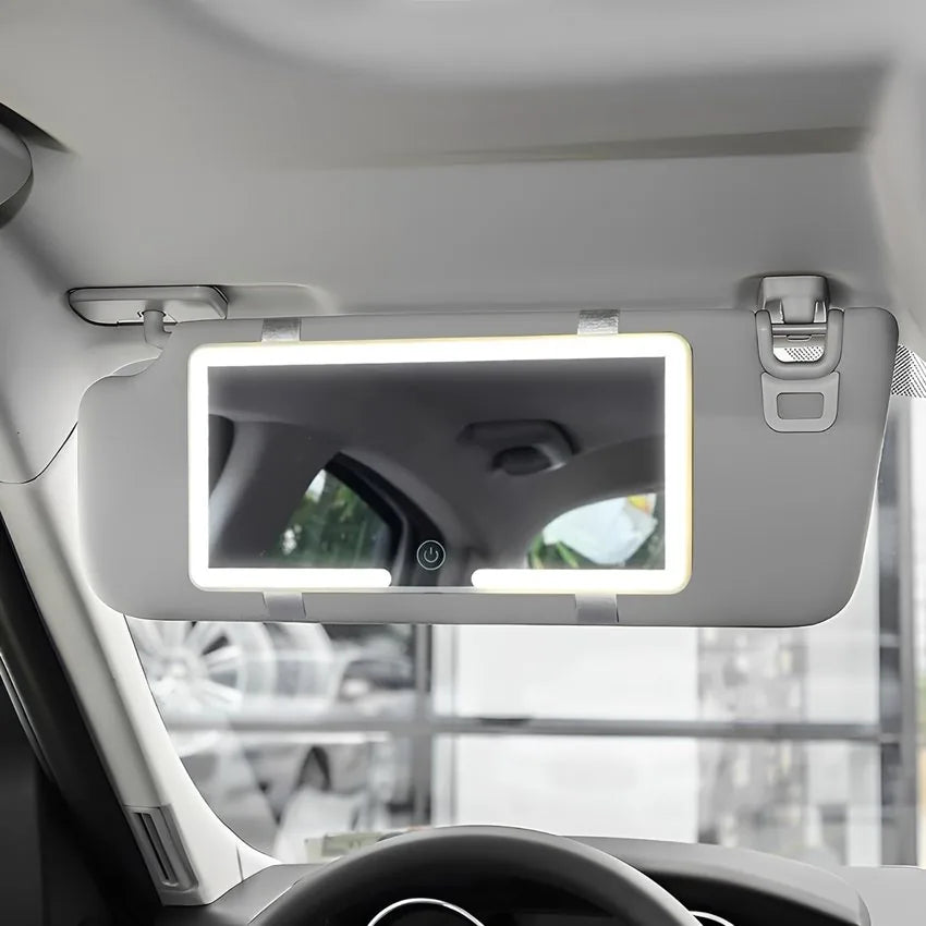 Espejo De Maquillaje con luz led para Visera de auto 3 Tonos