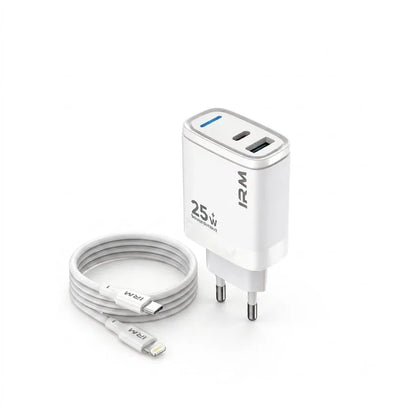 Cargador Rapido 25w Ir19 IRM Con Cable Lightning