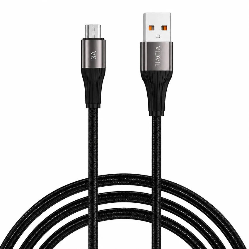 Cable Carga Rapida y Datos Micro Usb 3m 3a V8 Trenzado Vidvie