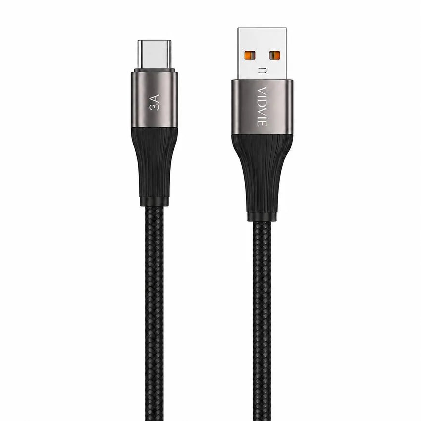 Cable Carga Rapida y Datos Tipo C 1m 3a V8 Trenzado Vidvie