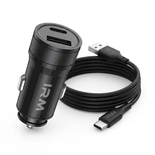 Cargador 18w de Celular Para Auto Ir07 IRM Con Cable Tipo C
