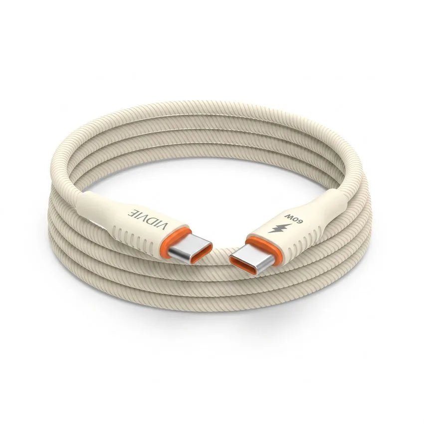 Cable Tipo C a Tipo C 60W de Silicona Líquida Vidvie