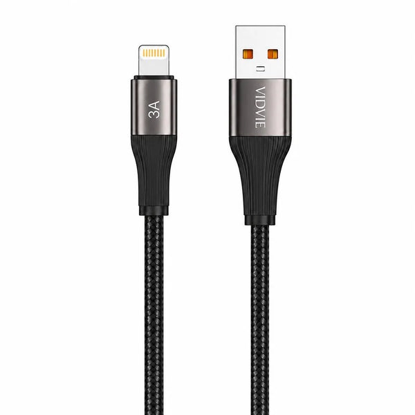 Cable Carga Rapida y Datos Lightning 1m 3a V8 Trenzado Vidvie