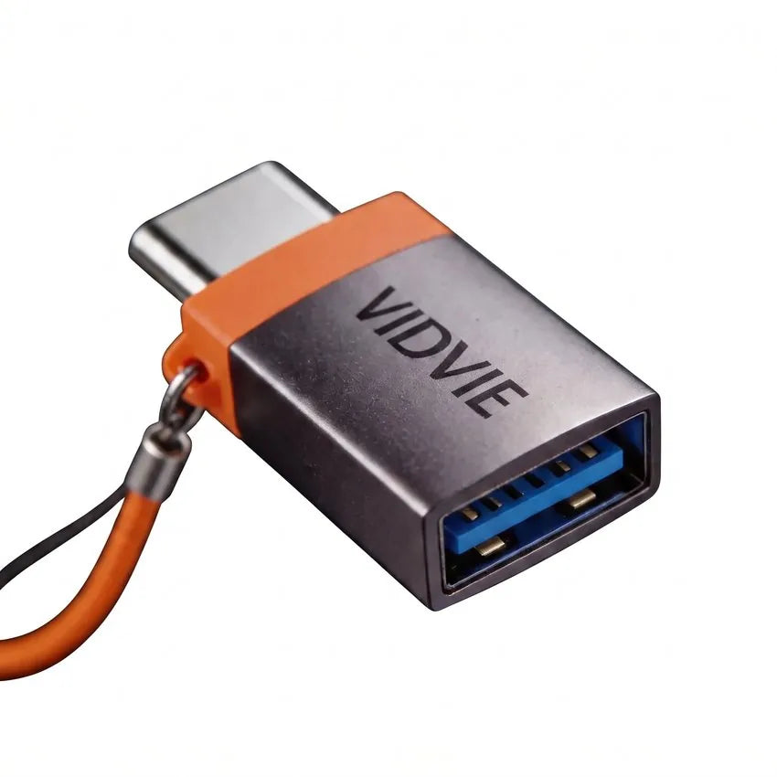 Adaptador VIDVIE USB Tipo C Macho a USB-A Hembra OTG Alta Velocidad