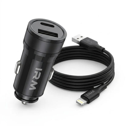 Cargador 18w de Celular Para Auto Ir07 IRM Con Cable Lightning