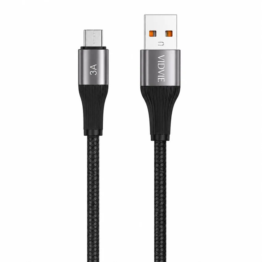Cable Carga Rapida y Datos Micro Usb 1m 3a V8 Trenzado Vidvie