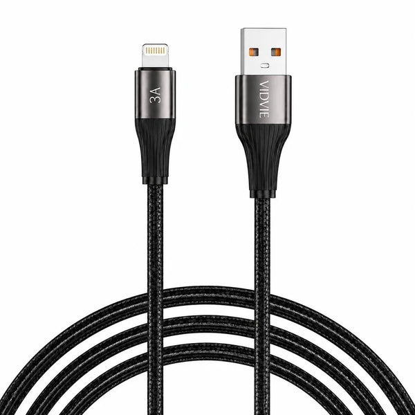 Cable Carga Rapida y Datos Lightning 3m 3a V8 Trenzado Vidvie