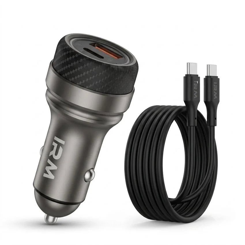 Cargador Rapido 45w de Celular Para Auto Ir52 IRM Con Cable Tipo C