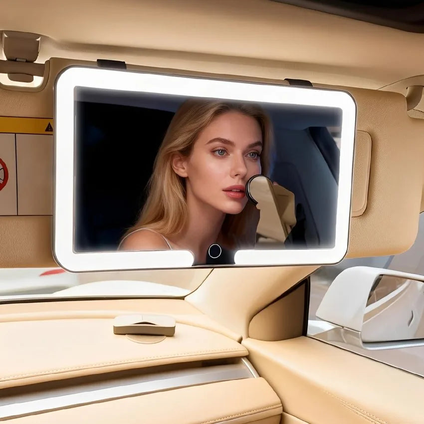 Espejo De Maquillaje con luz led para Visera de auto 3 Tonos