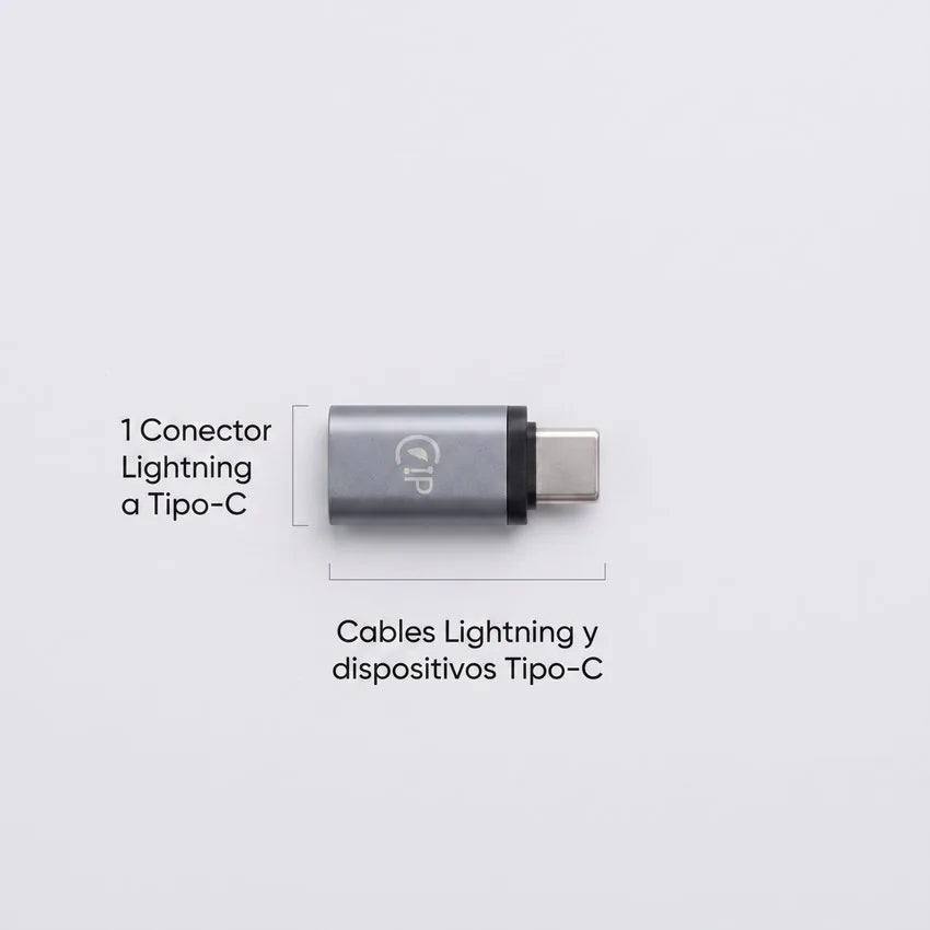 Adaptador Conector Lightning Hembra a USB Tipo-C Macho