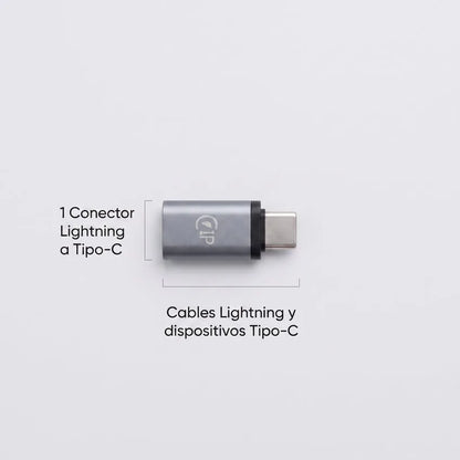 Adaptador Conector Lightning Hembra a USB Tipo-C Macho