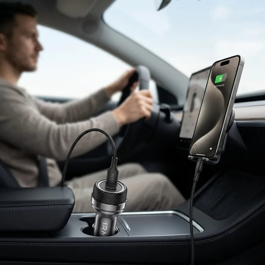 Cargador Rapido 45w de Celular Para Auto Ir52 IRM Con Cable Tipo C