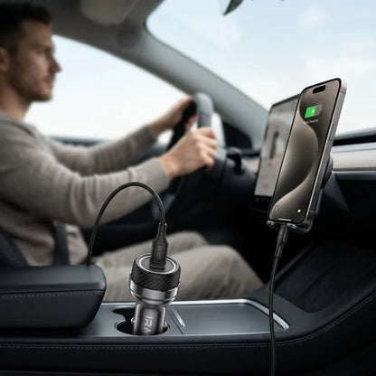 Cargador Rapido 45w de Celular Para Auto Ir52 IRM Con Cable Tipo C