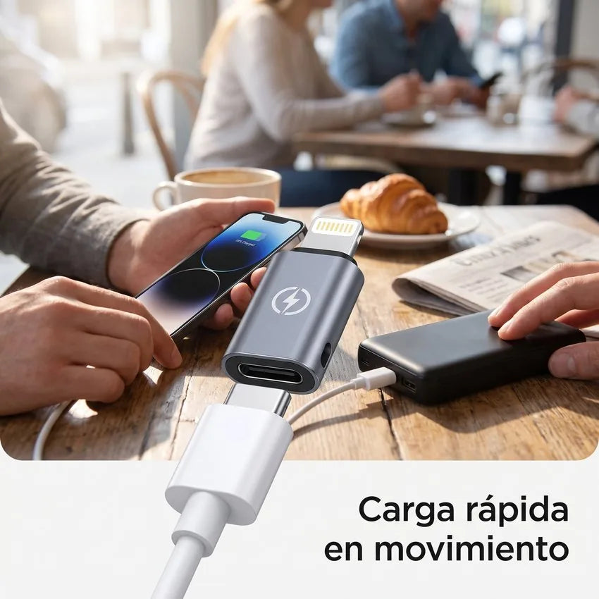 Adaptador Convertidor Tipo-C Hembra a Lightning Macho