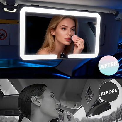 Espejo De Maquillaje con luz led para Visera de auto 3 Tonos