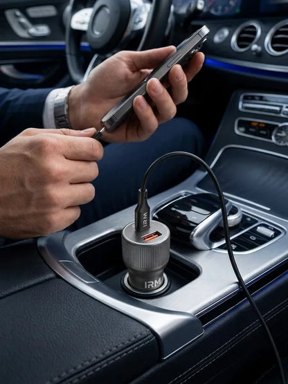 Cargador Rapido 45w de Celular Para Auto Ir51 IRM Con Cable Lightning