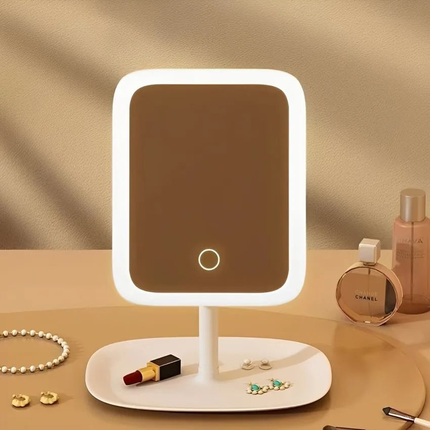 Espejo Luz Led Para Maquillaje IRM Recargable 3 Tonos De Luz