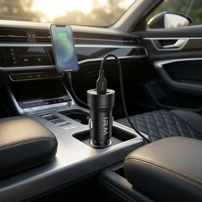 Cargador 18w de Celular Para Auto Ir07 IRM Con Cable Lightning