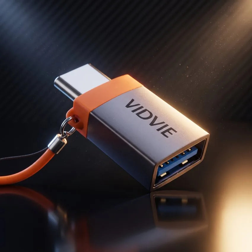 Adaptador VIDVIE USB Tipo C Macho a USB-A Hembra OTG Alta Velocidad
