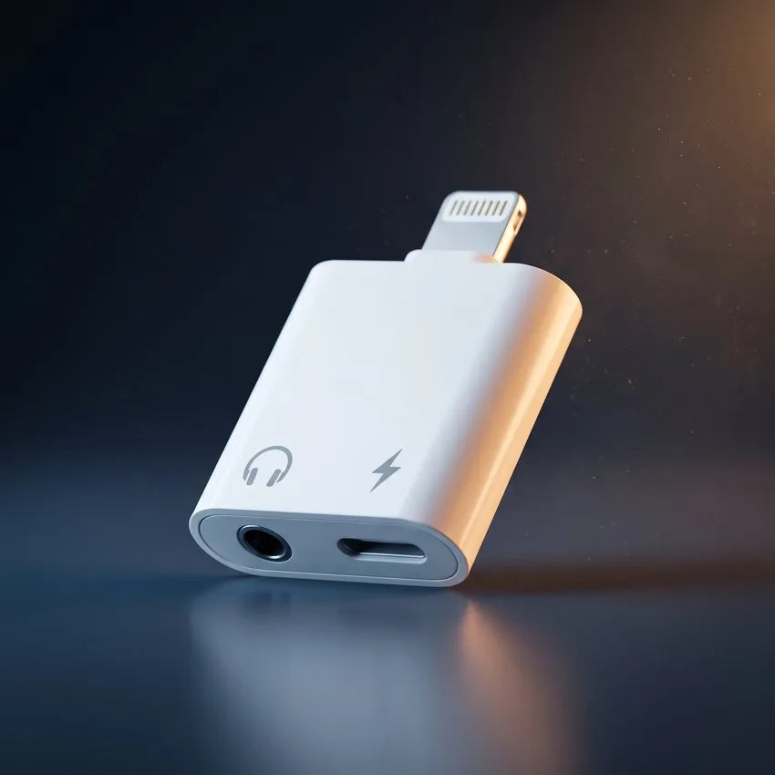 Adapatador de cable Lightning Para Audifonos Jack 3.5mm Y Carga