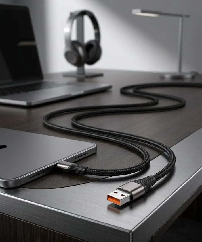 Cable Carga Rapida y Datos Lightning 3m 3a V8 Trenzado Vidvie