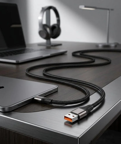 Cable Carga Rapida y Datos Lightning 3m 3a V8 Trenzado Vidvie