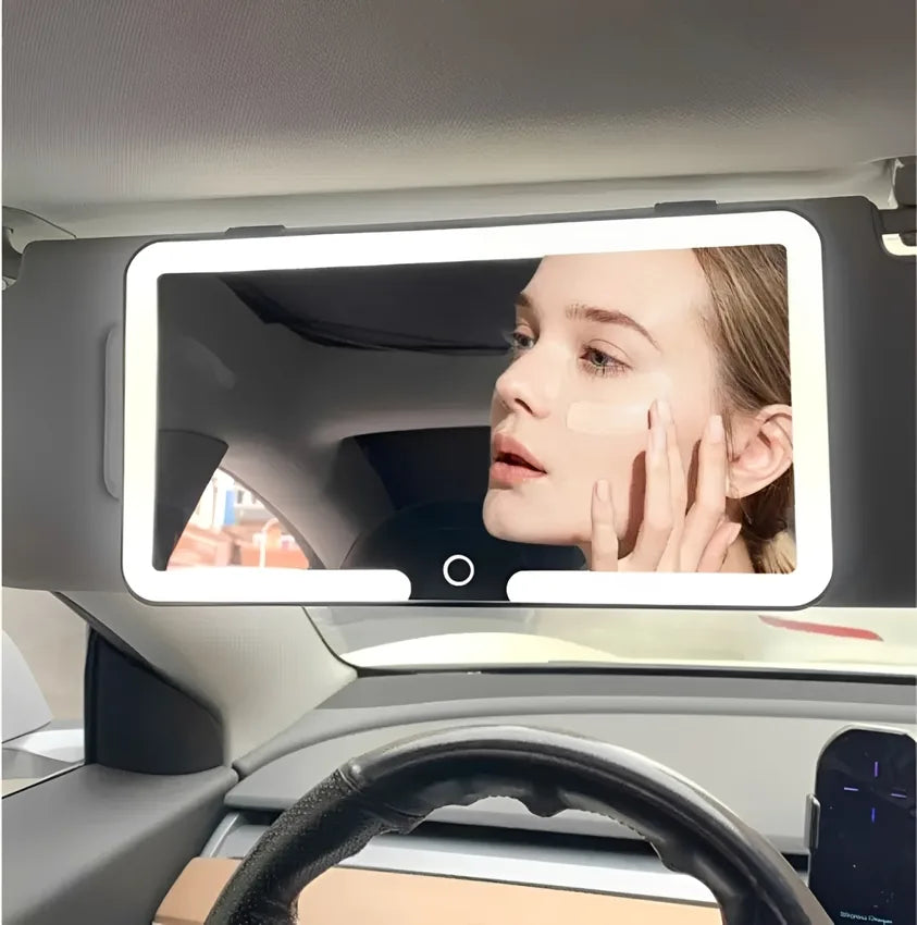 Espejo De Maquillaje con luz led para Visera de auto 3 Tonos