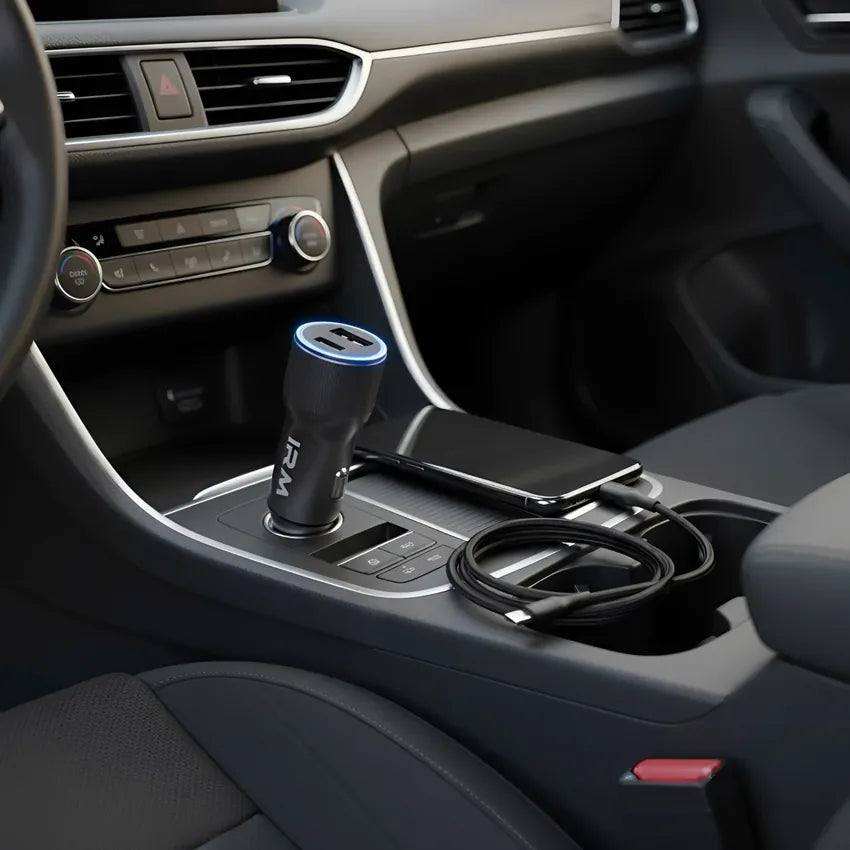 Cargador Rapido 45w de Celular Para Auto Ir52 IRM Con Cable Tipo C
