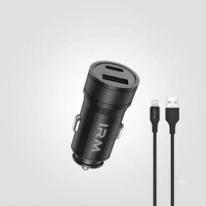 Cargador 18w de Celular Para Auto Ir07 IRM Con Cable Lightning