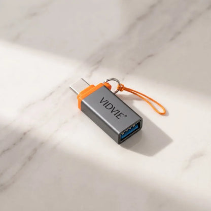 Adaptador VIDVIE USB Tipo C Macho a USB-A Hembra OTG Alta Velocidad