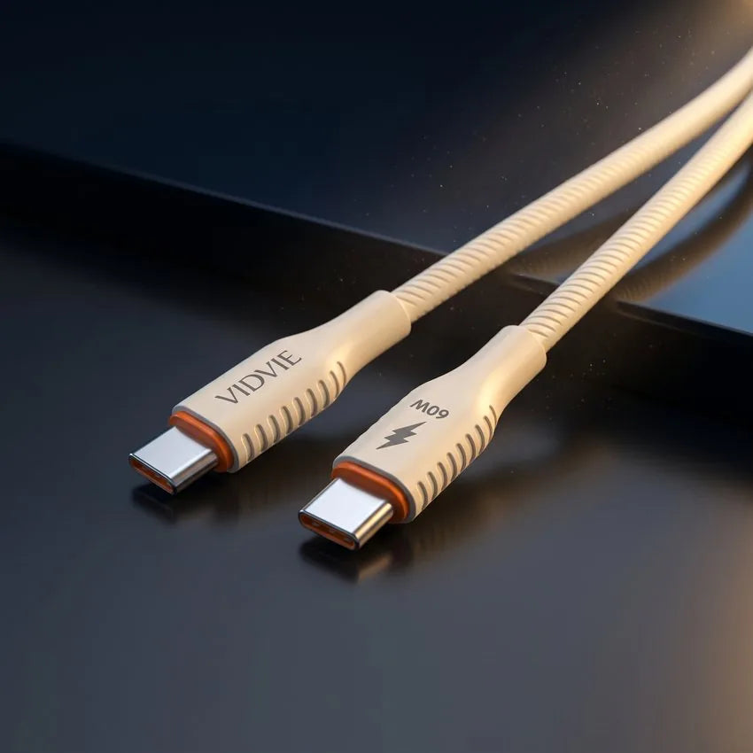 Cable Tipo C a Tipo C 60W de Silicona Líquida Vidvie