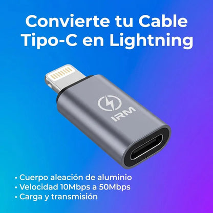 Adaptador Convertidor Tipo-C Hembra a Lightning Macho