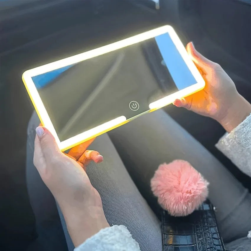 Espejo De Maquillaje con luz led para Visera de auto 3 Tonos