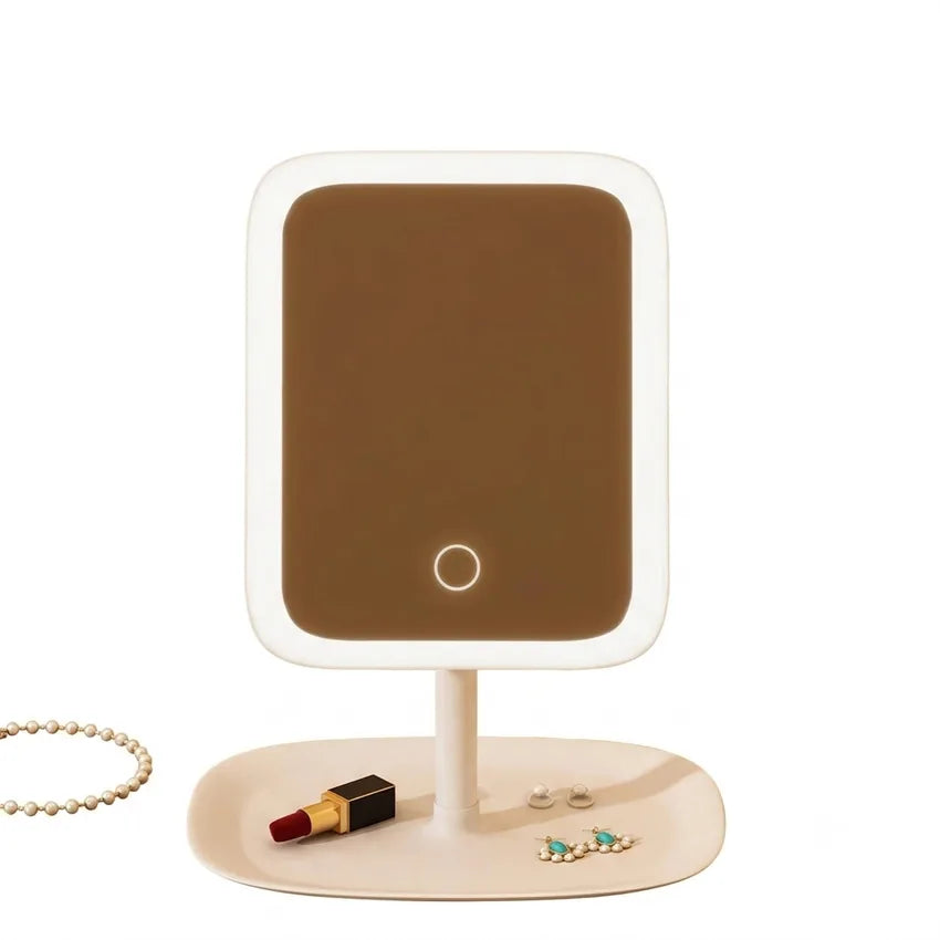 Espejo Luz Led Para Maquillaje IRM Recargable 3 Tonos De Luz