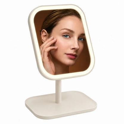 Espejo Luz Led Para Maquillaje IRM Recargable 3 Tonos De Luz