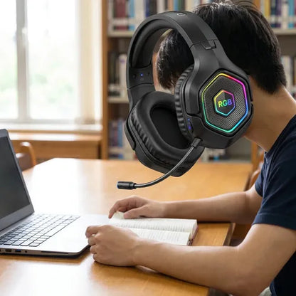 Audífonos Gamer Inalámbricos Onikuma GT806 Tri-Mode RGB Negro
