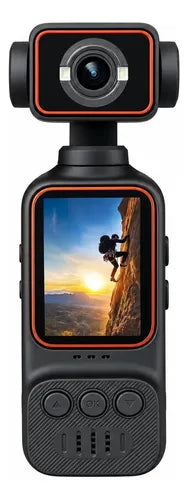 Cámara Deportiva 4K WiFi Cabezal Giratorio Con Luz LED