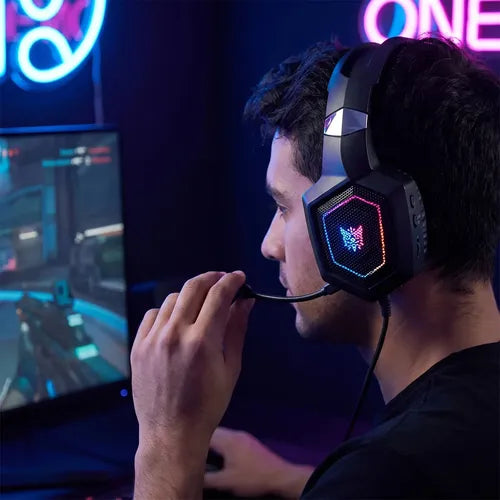 Audífonos Gamer Inalámbricos Onikuma GT806 Tri-Mode RGB Negro