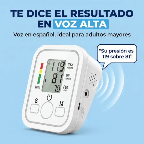 Tensiómetro Digital De Brazo Automático Con Voz