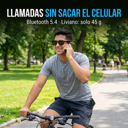 Lentes Inteligentes G5 Smart Glasses Cámara 8MP Bluetooth Asistente IA