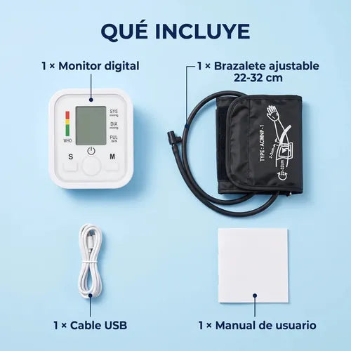 Tensiómetro Digital De Brazo Automático Con Voz