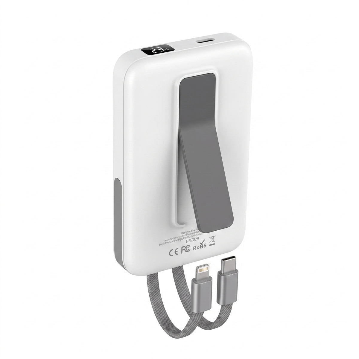Batería Externa Power Bank 10000mAh Magnética MagSafe VIDVIE PB7029 Carga Rápida 22.5W Con Cables Y Soporte