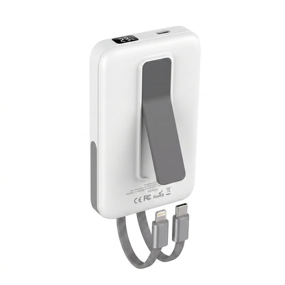 Batería Externa Power Bank 10000mAh Magnética MagSafe VIDVIE PB7029 Carga Rápida 22.5W Con Cables Y Soporte