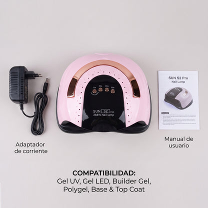 Lámpara Secadora De Uñas UV LED Professional SUN S2 Pro 268W Cabina Curado Rápido