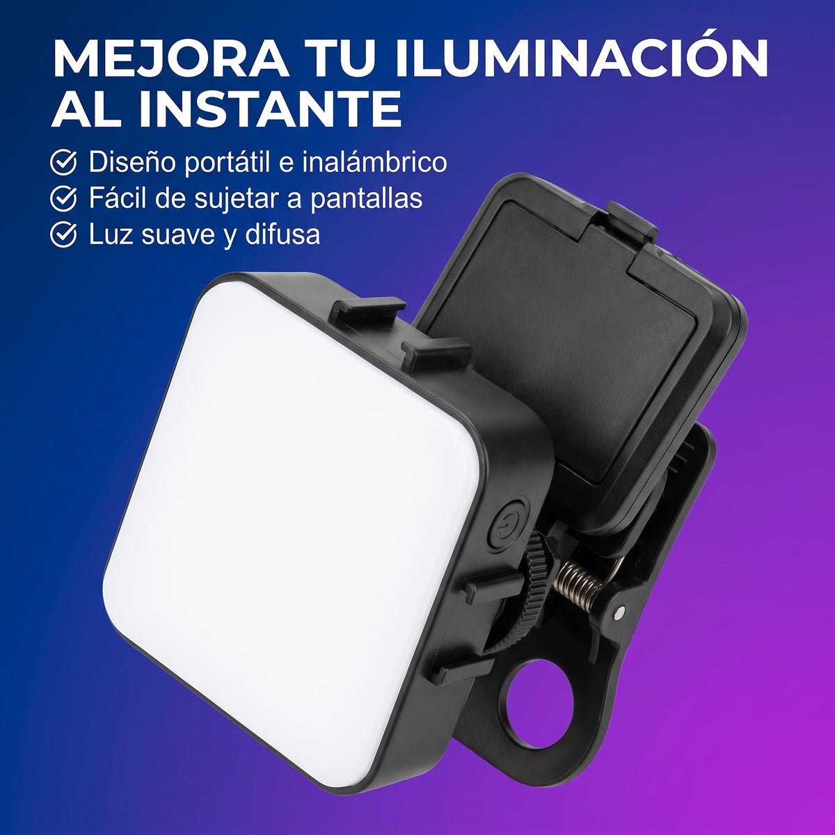 Mini Luz LED Portátil IRM 13261 Con Clip + Pilas Incluidas