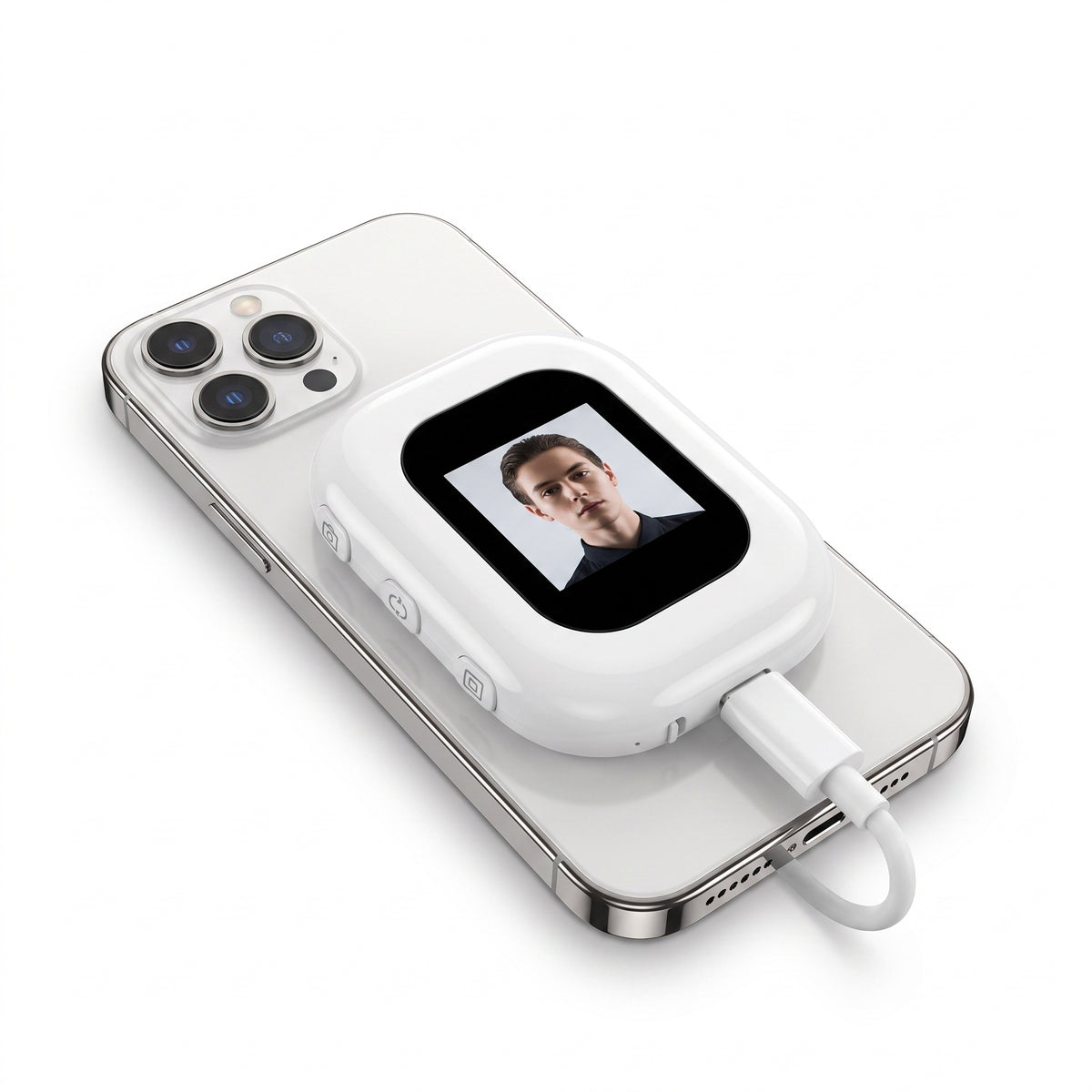 Pantalla Secundaria Magnetica Magsafe Para Celular Espejo Vlogging Fotos Selfie HD